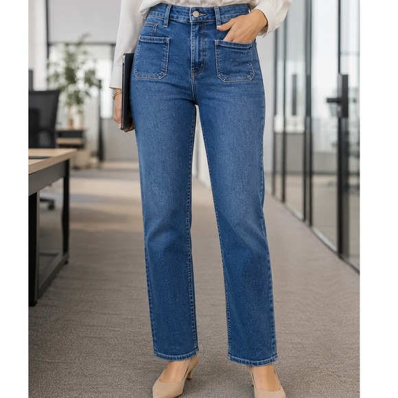 GAP Denim - Gap Vintage Slim Mid Rise Jeans Womens 27 4R Medium Wash Patch Pocket Denim